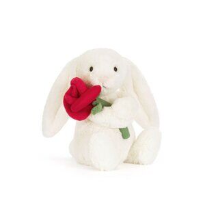 JELLY CAT - Cream Bunny with Rose - INCLUDES DUST BAG⭐AUTHENTIC ⭐